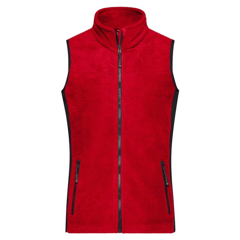 Durable fleece vest in material mix