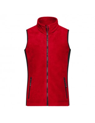 Durable fleece vest in material mix