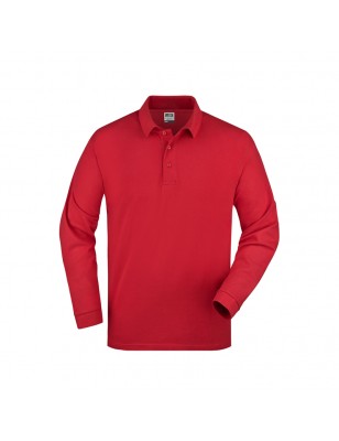 Classic long-sleeved polo shirt