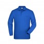 Mens long-sleeved polo shirt with breast pocket