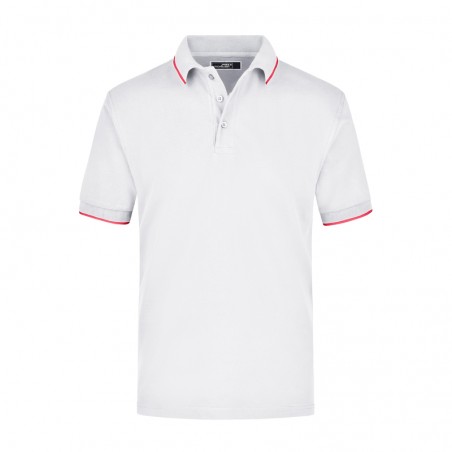 High-quality piqué polo shirt with contrasting stripes