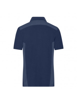 Durable, easy care polo shirt with contrasting insets