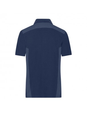 Durable, easy care polo shirt with contrasting insets