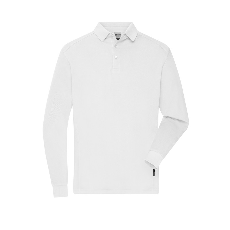 Durable and easy-care long-sleeved poloshirt