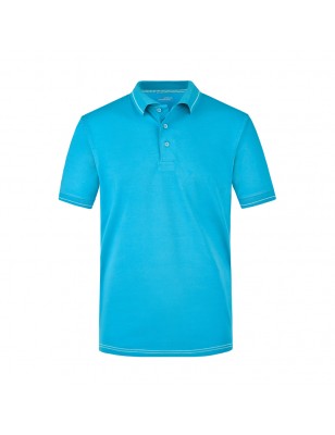 High-quality polo shirt with contrasting stripes