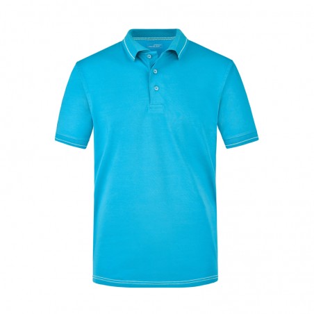 High-quality polo shirt with contrasting stripes