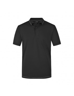 High-quality polo shirt with contrasting stripes