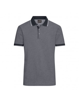 Polo shirt in trendy bicolour look