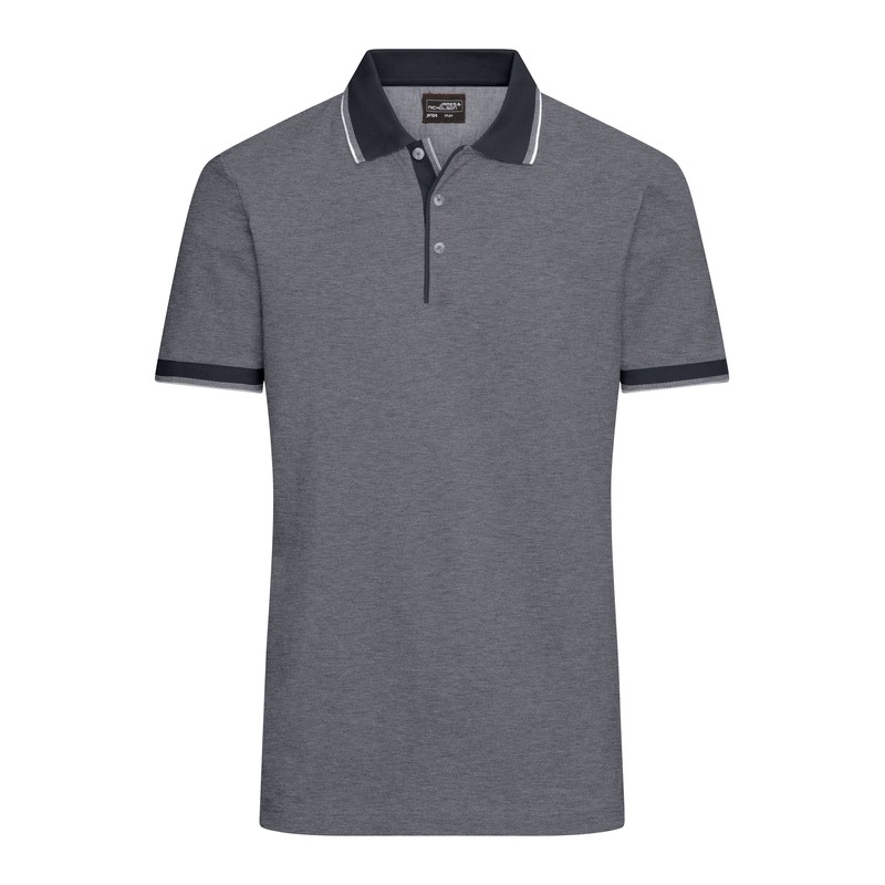 Polo shirt in trendy bicolour look