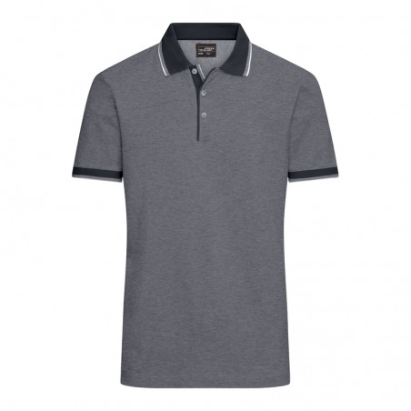 Polo shirt in trendy bicolour look