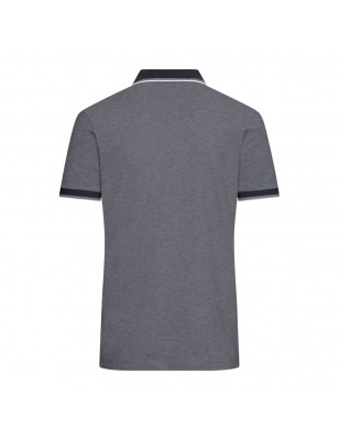 Polo shirt in trendy bicolour look