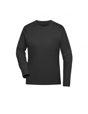 Long-sleeved functional T-shirt made of recycled polyester for sports and fitness