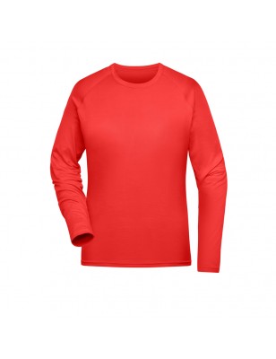 Long-sleeved functional T-shirt made of recycled polyester for sports and fitness