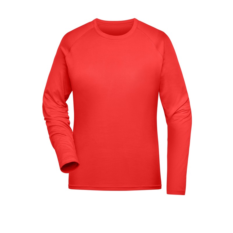 Long-sleeved functional T-shirt made of recycled polyester for sports and fitness