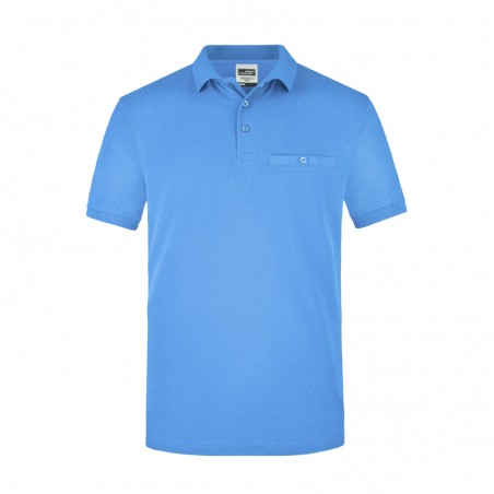 Easy-care and durable polo shirt with breast pocket