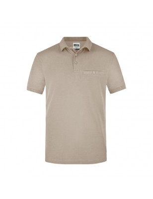 Easy-care and durable polo shirt with breast pocket