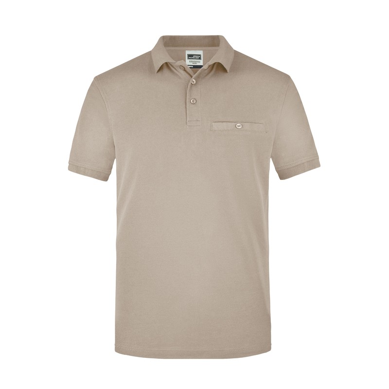 Easy-care and durable polo shirt with breast pocket