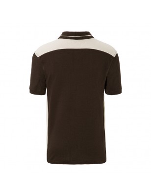 Durable, easy care poloshirt with contrasting insets