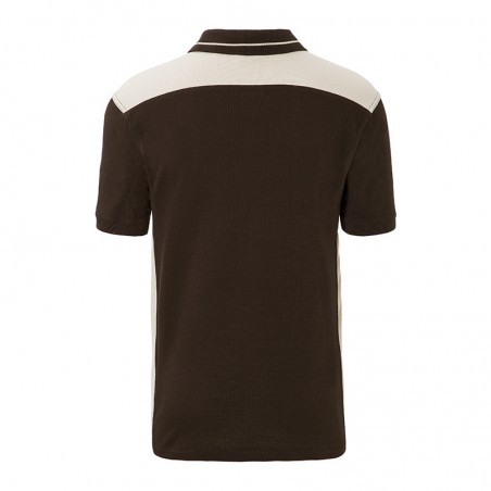 Durable, easy care poloshirt with contrasting insets