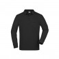 Durable, easy care long-sleeved poloshirt with breast pocket